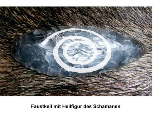 Nach innen sich windende Spirale, die in einem Kreis endet, von der Heilkraft ausgeht!